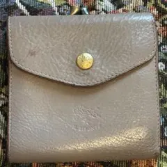 IL BISONTE 二つ折り財布 がま口 グレージュ　グレー