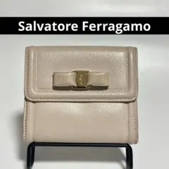 Salvatore Ferragamo ヴァラ 二つ折り財布 ベージュのサムネイル