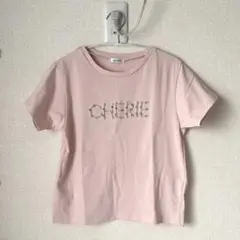 INGNI パール 英字 Tシャツ ピンク
