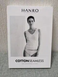 HANRO COTTON SEAMLESS Vネック　XS 　ベージュ