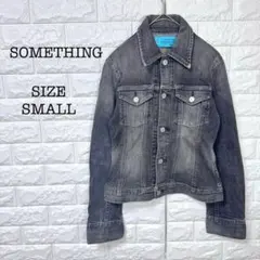 サムシング デニムジャケット Gジャン S 黒 Vienus jean 細身