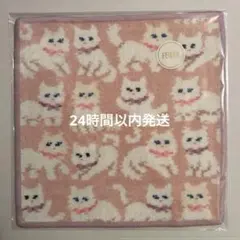 FEILER フェイラー ハンカチ モフモフネコチャン ピンクのサムネイル