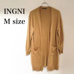 美品『INGNI』ロングカーディガン(Ｍ)オレンジ レディース 未使用に近い