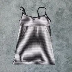 ボーダー カップ付き キャミソール m