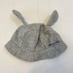 コムサデモード 帽子 ウサギ耳 グレー 42〜46cm