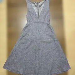 ロペピクニック、ベージュグレー、ヘリンボーン柄ジャンパースカートサイズ36美品