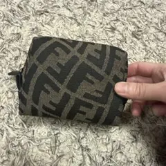 FENDI FFロゴポーチ ブラウン系 Fendi FFロゴ ポーチ ブラウン