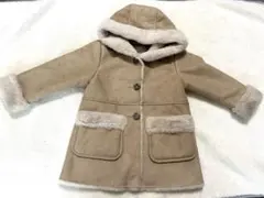 GLOBAL WORK ベージュ フード付きコート キッズＭサイズ　約110cm