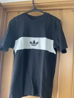 adidas 3ストライプ Tシャツ Mサイズ 黒白