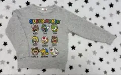 本日1/28まで出品　最終価格！スーパーマリオ トレーナー 120cm グレー