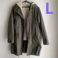 shuca GLOBALWORK フリース裏ボアインナー取り外しモッズコート L