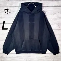 『cvtvlist』　カタリスト　パーカー　切替　刺繍ロゴ　ブラック　【L】