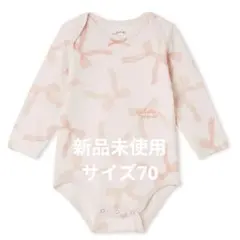 【未使用】 gelato pique ベビー 長袖 ボディスーツ リボン柄 70のサムネイル