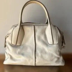 TOD'S アイボリー レザー ハンドバッグ
