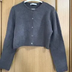ZARA カーディガン　グレー　S