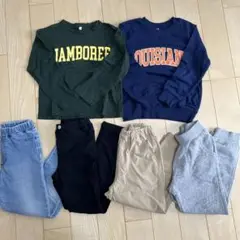 120 6点セット ロンT トレーナー デニム スウェット 春 夏 秋 冬 ロゴ
