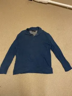 NAUTICA ダークブルー ポロシャツ 長袖