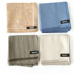 DNKYｘ３枚　NICOLEｘ１枚　メンズハンカチ４枚セット　ブランド