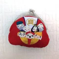 【新品未使用】がま口ポーチ　小物入れ　和風　七福神