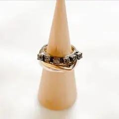 IOSSELLIANI イオッセリアーニ 2連リング チェーンリング レア IOSSELLIANI イオッセリアーニ 2連リング チェーンリング レア