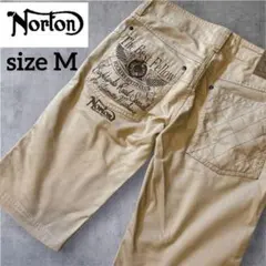 【 Norton ノートン 】 刺繍 プリント ロゴ ハーフ パンツ Mのサムネイル