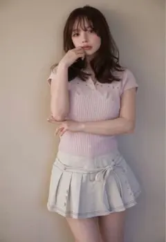 ANDMARY Lindsay logo tops pink - メルカリ