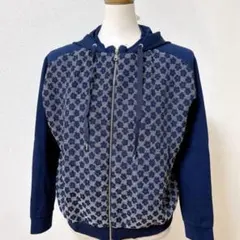 【美品✨】　ポールスミス　花柄 ジップアップパーカー　洗える　ネイビー M 紺