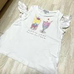 【着用１回】anyFAM 肩空き　袖フリルTシャツ