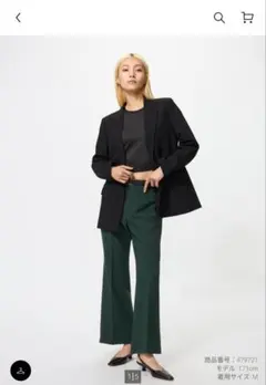 UNIQLO　スマートフレアパンツ　Lサイズ　ダークグリーン