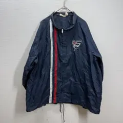 909 USA製 USPSケープルックアウト刺繍ラインナイロンJKT紺