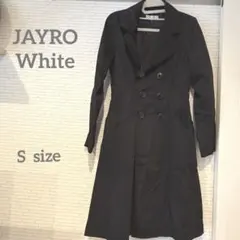 【ジャイロホワイト】ブラック ダブルブレスト トレンチコート　ベルト付きAラインのサムネイル
