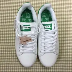 mooz ホワイト グリーン スニーカー