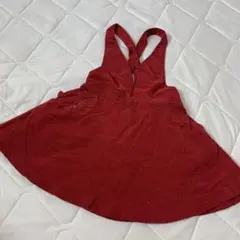 ラブアンドピースマネー　赤色 ジャンバースカート