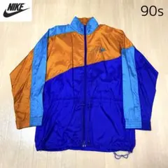 【美品】ナイキ　nike 90s 銀タグ　ナイロンジャケット　多機能　刺繍ロゴ