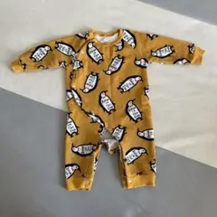 ペンギンプリントロンパース 80