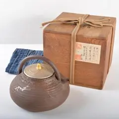 煎茶 銅 楼閣山水紋 霊芝手付 建水 琢斎造 DT322 - メルカリ