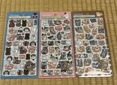 【クーリア正規品】ボンボンドロップシール　和柄　猫・日本犬・柴犬　3点セット