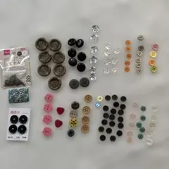 多様なデザインのボタンセット