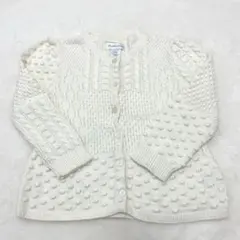 ラルフローレン　24M カーディガン　白　ホワイト　ドット編み