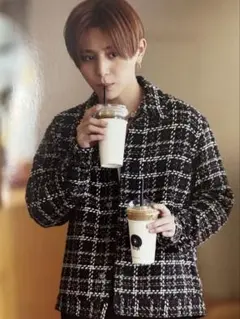 【山田涼介着用】DEVEAUX バスケット チェック トラッカー ジャケット Mのサムネイル