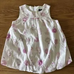 新品未使用　ベベ　花柄ワンピース　80㎝
