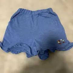 フリル付きブルーハーフパンツ 100cm