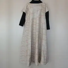 着物リメイク　大島紬８枚バギワンピース　ハンドメイド