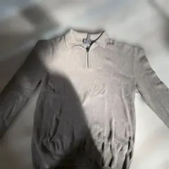 H&M ハーフジップ ニット ベージュ S