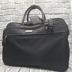 3層式✨ゴールドファイル ビジネスバッグ 2way レザー ナイロン 黒 A4◎のサムネイル