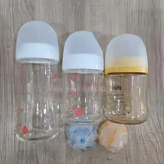 ピジョン哺乳瓶3本、乳首セット