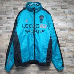 美品 ルコック ゴルフウェア 中綿ジャケット ウインドブレーカー 2way L