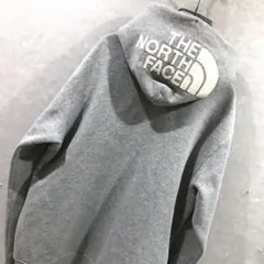 THE NORTH FACE ビッグロゴ スウェット パーカー グレー M