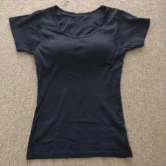 トリンプ　カップ付き半袖Tシャツ ブラックのサムネイル