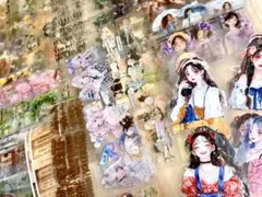 購*品様 海外マステ　1ループ×30種　まとめ売り　コラージュ素材　人物マステ